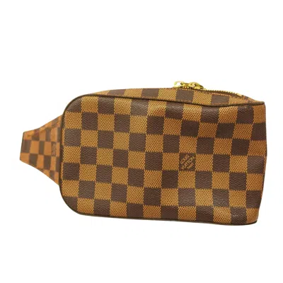 Pre-owned Louis Vuitton Geronimo Canvas Shoulder Bag () In Brown