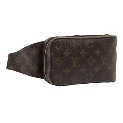 Pre-owned Louis Vuitton Geronimos Brown Canvas Clutch Bag ()