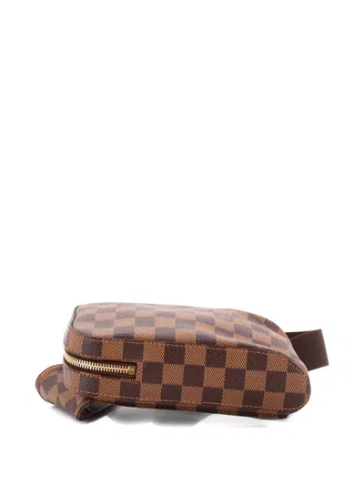 Pre-owned Louis Vuitton Geronimos Waist Bag Damier Belt Bag In Brown
