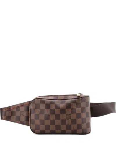 Pre-owned Louis Vuitton Geronimos Waist Bag Damier Belt Bag In Brown