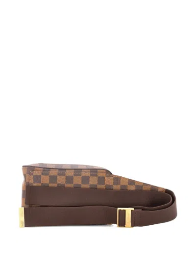 Pre-owned Louis Vuitton Geronimos Waist Bag Damier Belt Bag In Brown