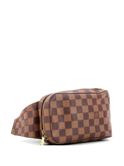 Pre-owned Louis Vuitton Geronimos Waist Bag Damier Belt Bag In Brown