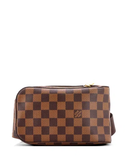 Pre-owned Louis Vuitton Geronimos Waist Bag Damier Belt Bag In Brown