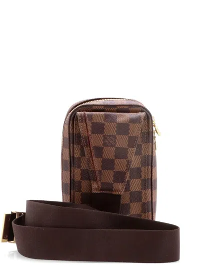 Pre-owned Louis Vuitton Geronimos Waist Bag Damier Belt Bag In Brown