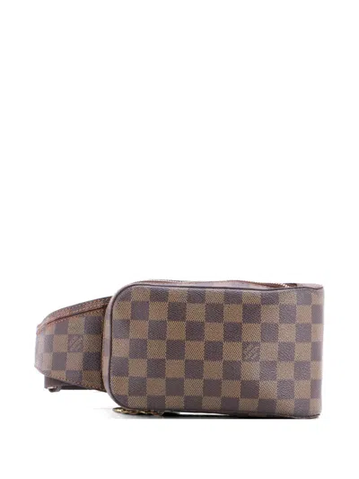 Pre-owned Louis Vuitton Geronimos Waist Bag Damier Belt Bag In Brown