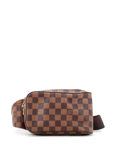 Pre-owned Louis Vuitton Geronimos Waist Bag Damier Belt Bag In Brown