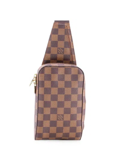 Pre-owned Louis Vuitton Geronimos Waist Bag Damier Belt Bag In Brown