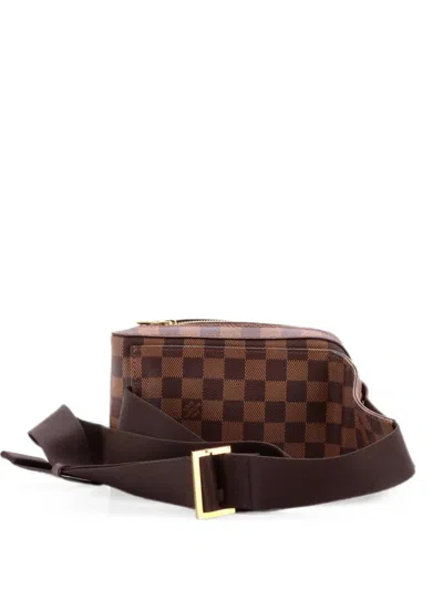 Pre-owned Louis Vuitton Geronimos Waist Bag Damier Belt Bag In Brown