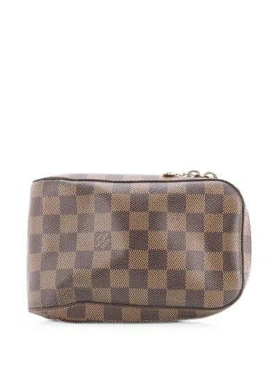 Pre-owned Louis Vuitton Geronimos Waist Bag Damier Belt Bag In Brown