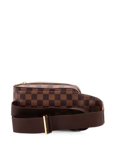 Pre-owned Louis Vuitton Geronimos Waist Bag Damier Belt Bag In Brown