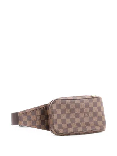 Pre-owned Louis Vuitton Geronimos Waist Bag Damier Belt Bag In Brown