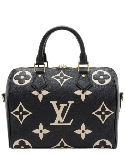 Pre-owned Louis Vuitton Giant Monogram Empreinte Bicolor Speedy Bandouliere 25 Satchel  (authentic Pre-loved)