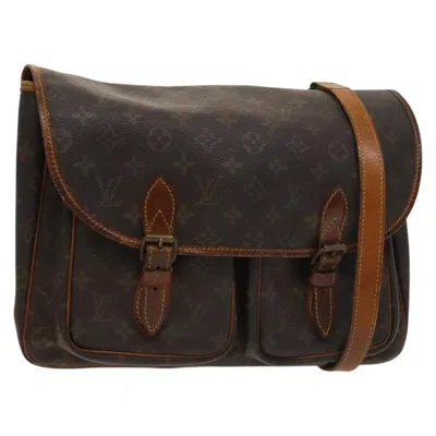 Pre-owned Louis Vuitton Gibeciere Brown Canvas Shoulder Bag ()