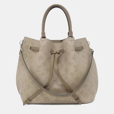 Pre-owned Louis Vuitton Girolata Galle Mahina Leather Tote Bag In Black