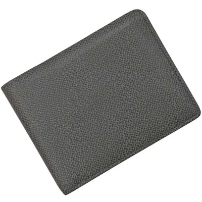 Pre-owned Louis Vuitton Glacier Gray Taiga Leather Wallet (bi-fold) ()