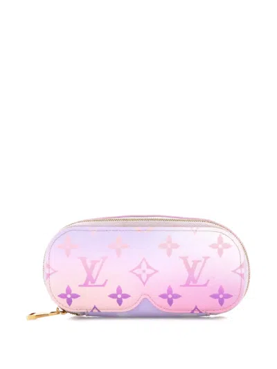 Pre-owned Louis Vuitton Glasses Case Spring In The City Monogram Canvas Gm Pouch In Pink