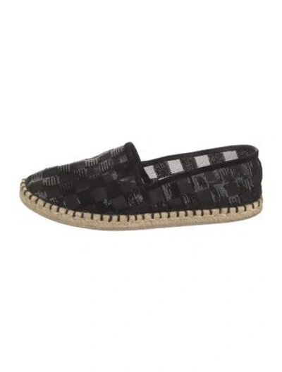 Pre-owned Louis Vuitton Glitter Colorblock Pattern Espadrilles In Black