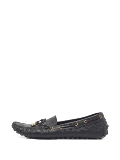Pre-owned Louis Vuitton Gloria Loafers In Black