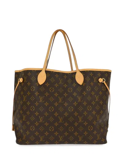Louis Vuitton Gm 2008 Neverfull Monogram Tote Bag In Black