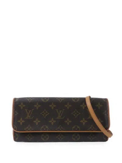 Pre-owned Louis Vuitton Gm Monogram Pochette Twin Shoulder Bag In Brown