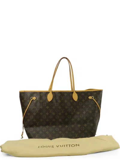 Pre-owned Louis Vuitton Gm Neverfull Monogram Tote Bag In Brown