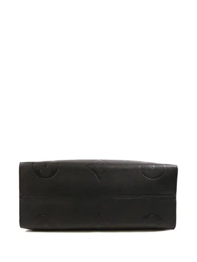 Pre-owned Louis Vuitton Gm On The Go Empreinte Tote Bag In Black