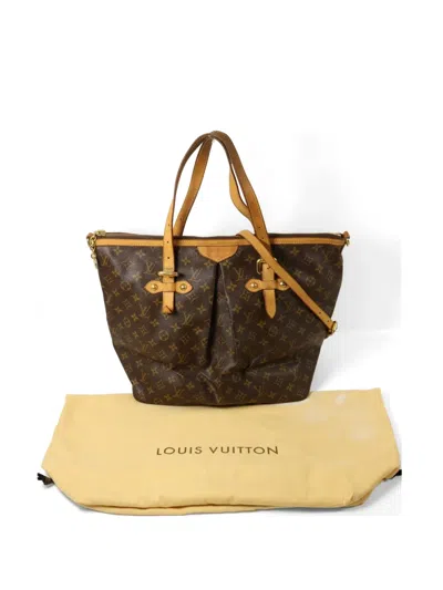Pre-owned Louis Vuitton Gm Palermo Monogram Tote Bag In Brown