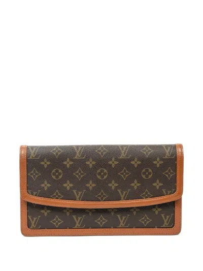 Pre-owned Louis Vuitton Gm Pochette Dame Clutch Bag In Brown