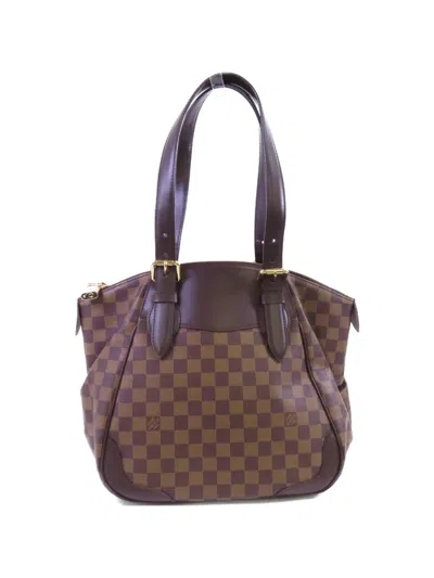 Pre-owned Louis Vuitton Gm Verona Damier Ebene Tote Bag In Brown