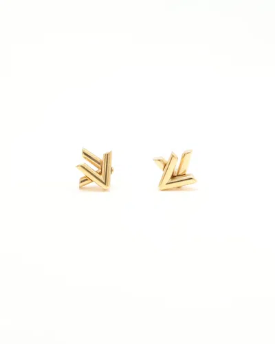 Pre-owned Louis Vuitton Go-14 Earrings In Gold