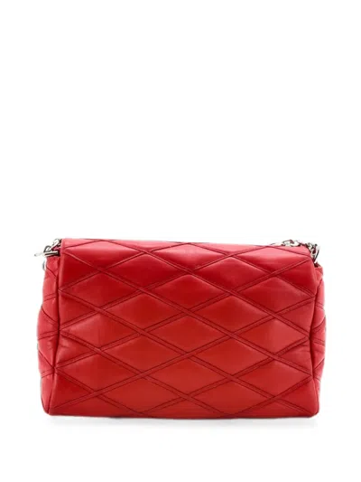 Pre-owned Louis Vuitton Go-14 Handbag Malletage Leather Mm Shoulder Bag In Red