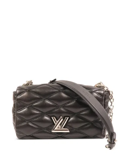 Pre-owned Louis Vuitton Go-14 Pm Shoulder Bag In Black