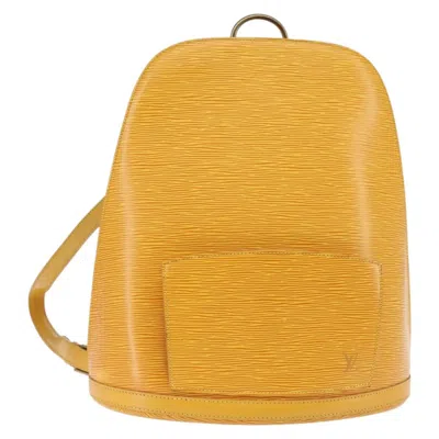 Pre-owned Louis Vuitton Gobelins Backpack Epi Leather Yellow Leather Backpack Bag ()