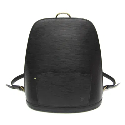 Pre-owned Louis Vuitton Gobelins Black Leather Backpack Bag ()