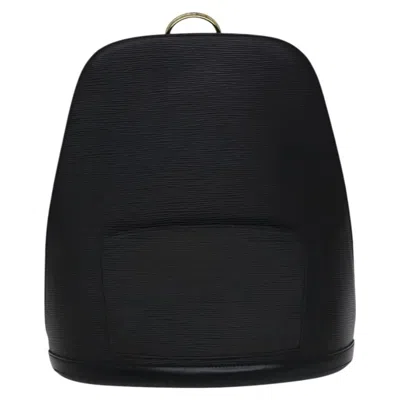 Pre-owned Louis Vuitton Gobelins Black Leather Backpack Bag ()