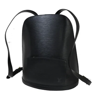 Pre-owned Louis Vuitton Gobelins Black Leather Backpack Bag ()