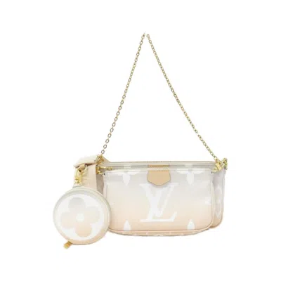 Pre-owned Louis Vuitton Gold Coated Canvas Pochette Pouch Shoulder Bag ()