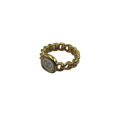 Pre-owned Louis Vuitton Gold Gold Plating Band Ring ()