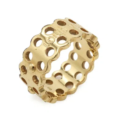 Pre-owned Louis Vuitton Gold Gold Plating Band Ring ()
