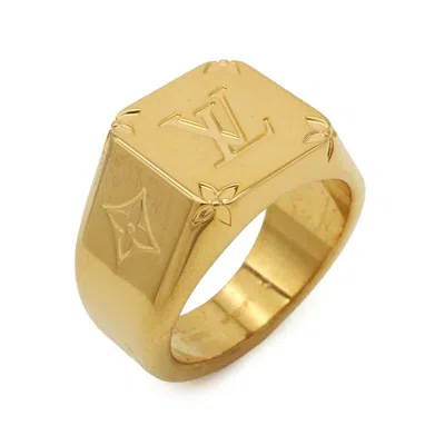 Pre-owned Louis Vuitton Gold Gold Plating Band Ring ()