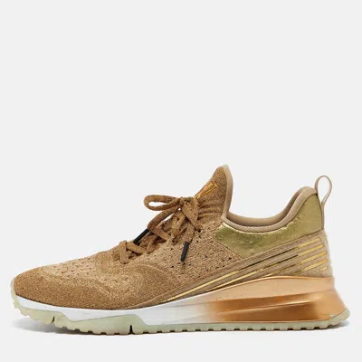 Pre owned Louis Vuitton Gold Knit Fabric V.n.r Sneakers Size 44.5 ModeSens