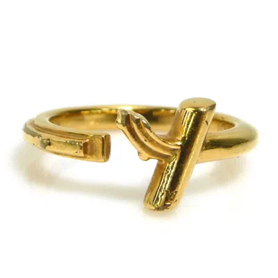 Pre-owned Louis Vuitton Gold Metal Band Ring ()