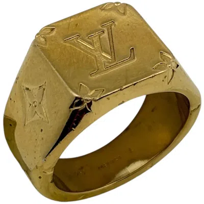 Pre-owned Louis Vuitton Gold Metal Band Ring ()