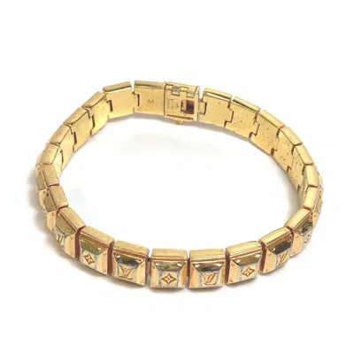 Pre-owned Louis Vuitton Gold Metal Tennis Bracelet ()