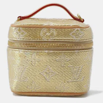 Pre-owned Louis Vuitton Gold Monogram Micro Vanity Bag