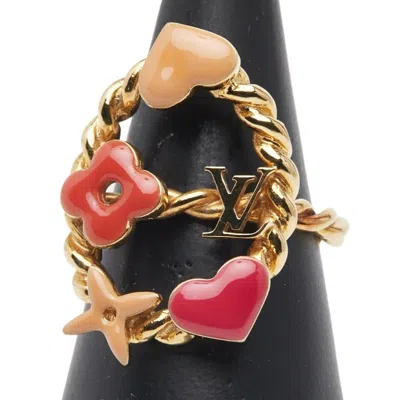 Pre-owned Louis Vuitton Gold Multi-color Band Ring ()
