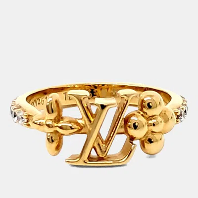 Pre-owned Louis Vuitton Gold Plated Iconic Ring Eu 54