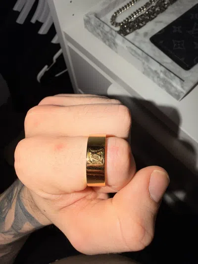 Pre-owned Louis Vuitton Gold Ring Size L (us 10)