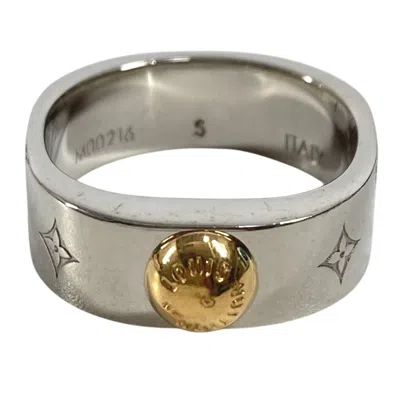 Pre-owned Louis Vuitton Gold Silver Metal Band Ring () In Gold, Silver