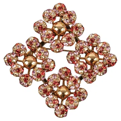 Pre-owned Louis Vuitton Golden Metal Brooch In Multi